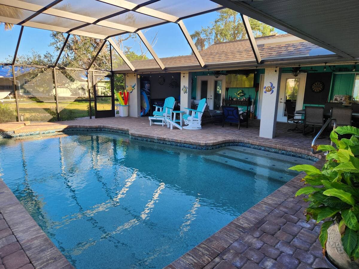 Luxury pool at Port Charlotte vacation home